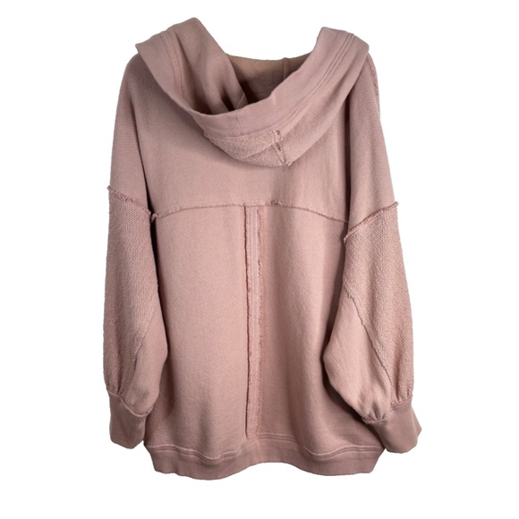 We the Free People Forever Yours Cardigan XS Winter Bloom Mauve Oversized Hoodie - Picture 7 of 13